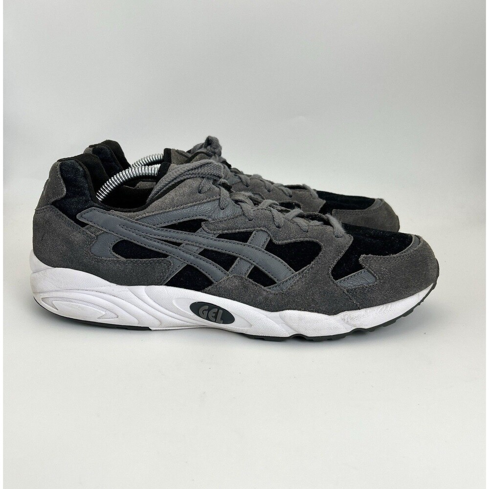 Asics Running Shoes Gel Diablo Men’s Sz 10.5 Black Carbon Gray Suede 1193A096